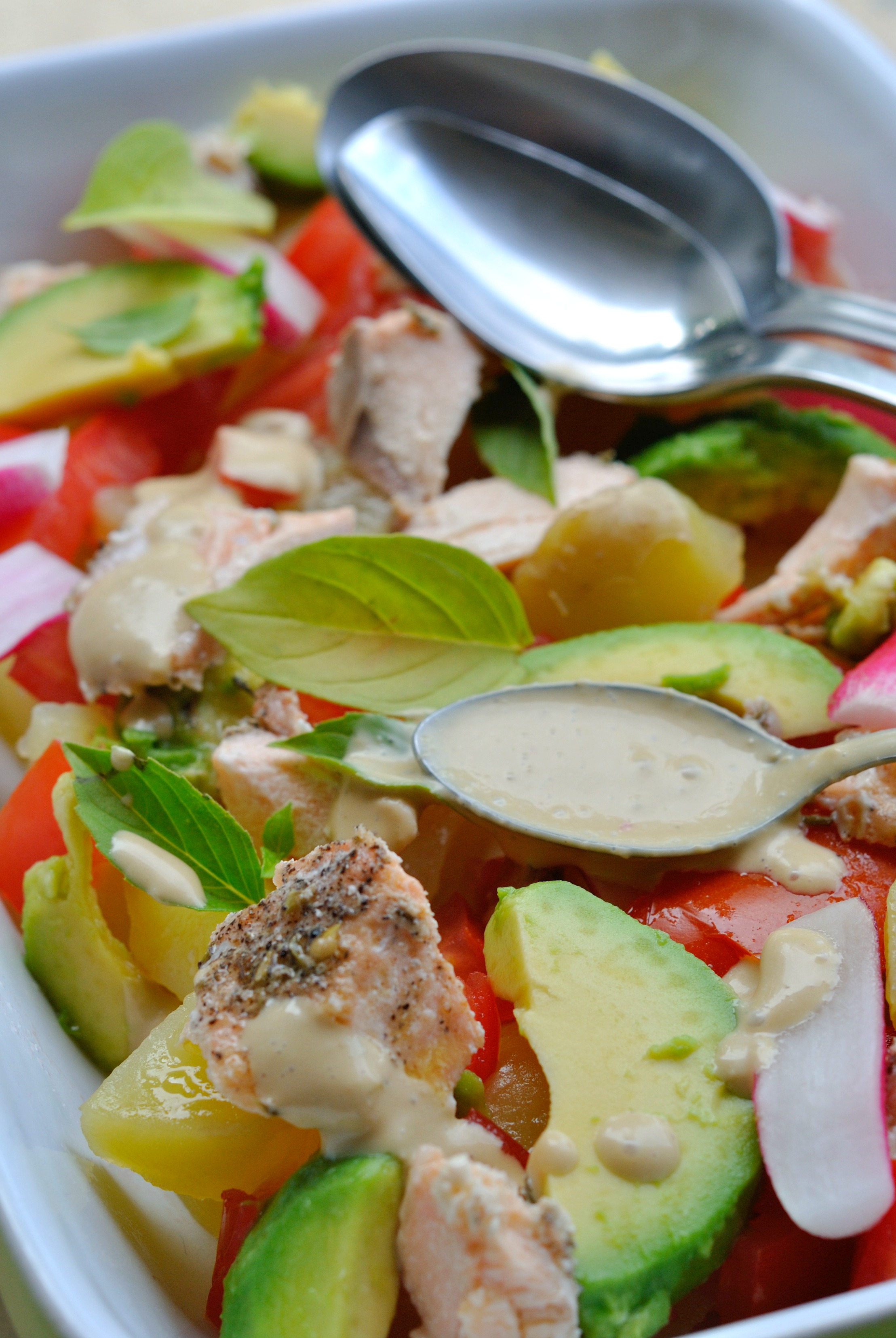 Salade Nordique Pomme De Terre-saumon Salade Nordique De Pommes De Terre Aux Harengs 17 Salade de Pomme de Terre,Saumon Cuit,Radis,Avocat et Tomates